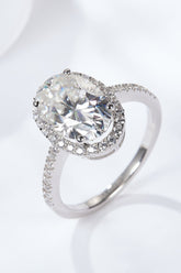 4.5 Carat Moissanite Halo Ring - Shah S. Sahota